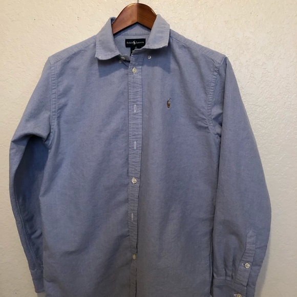 Boys Ralph Lauren blue oxford button down shirt - Picture 4 of 4